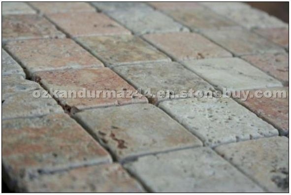 Tumbled Mix Travertine Mosaic