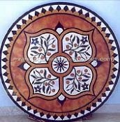 Waterjet Marble Inlay Round Table top