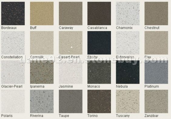 Quartz Surface - Available Colors