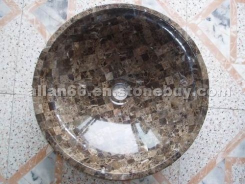 Marble mosaic sink Marble mosaic sink