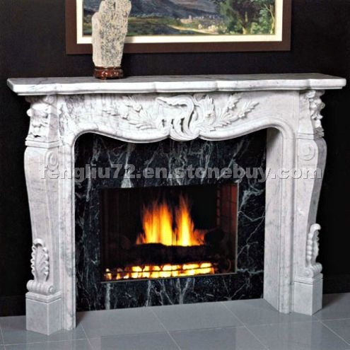 White Marble fireplace