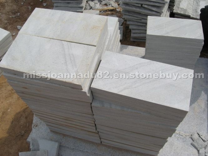 White sandstone tiles
