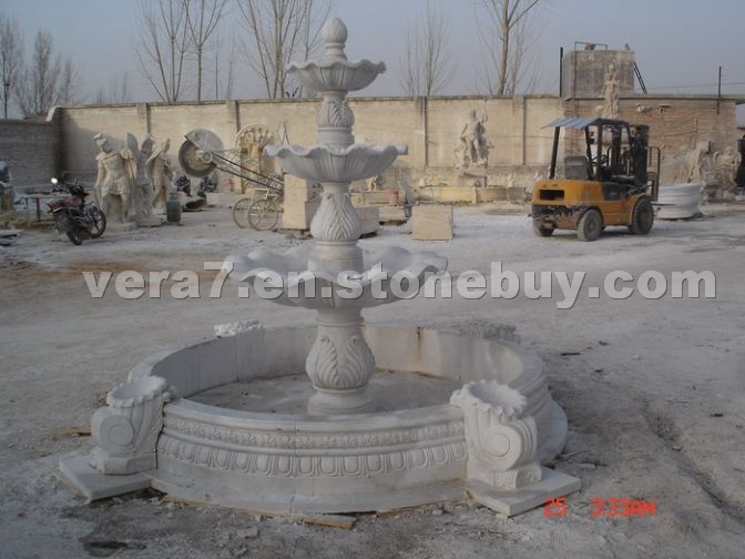 White marble fountain White marble fountain