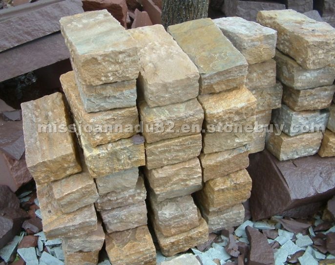 Gold sandstone cobbles Gold sandstone cobbles