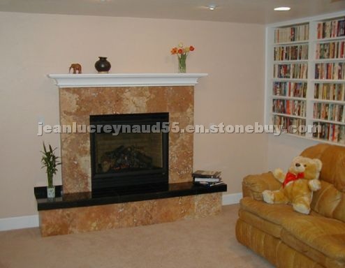Travertine Fireplace