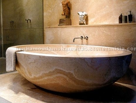 Giallo Antico marble bath tub
