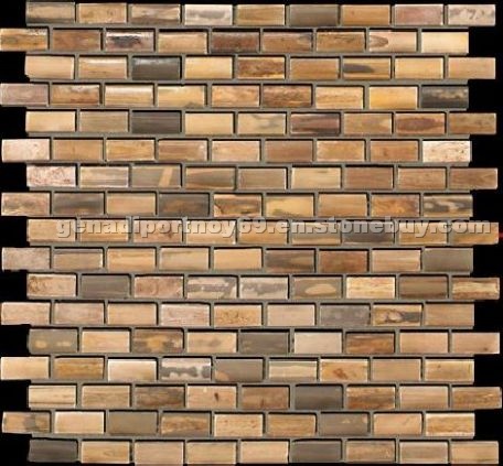 3D Green Slate Mosaic