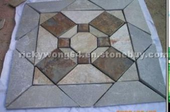 Slate Medallion Mosaic Inlay Slate Medallion Mosaic Inlay
