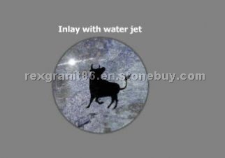 Inlay with water jet