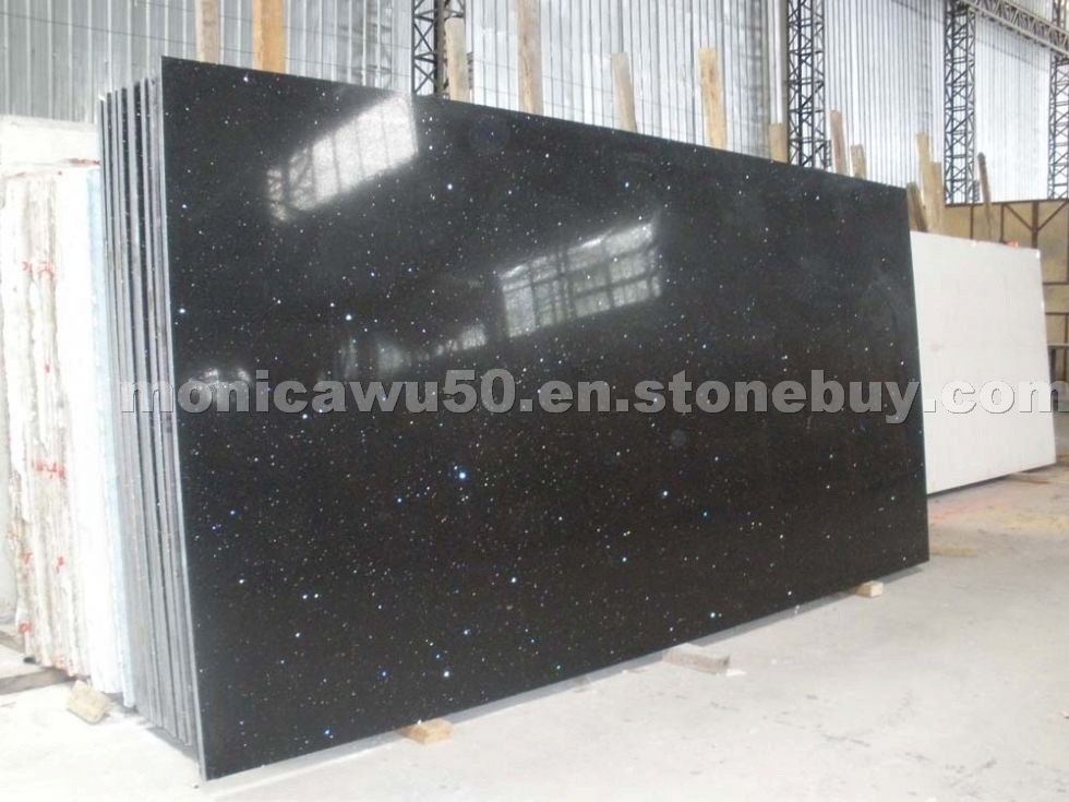 Stella Night - Black Quartz Stone Slab