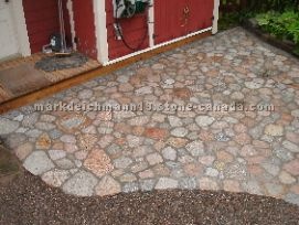 Split natural mixed granite cobblestone