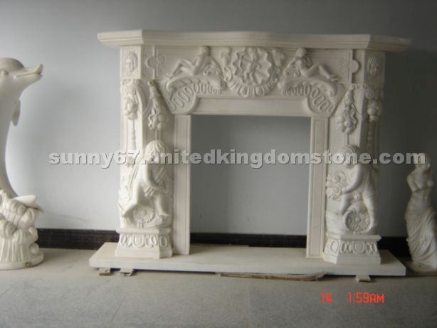 stone fireplace