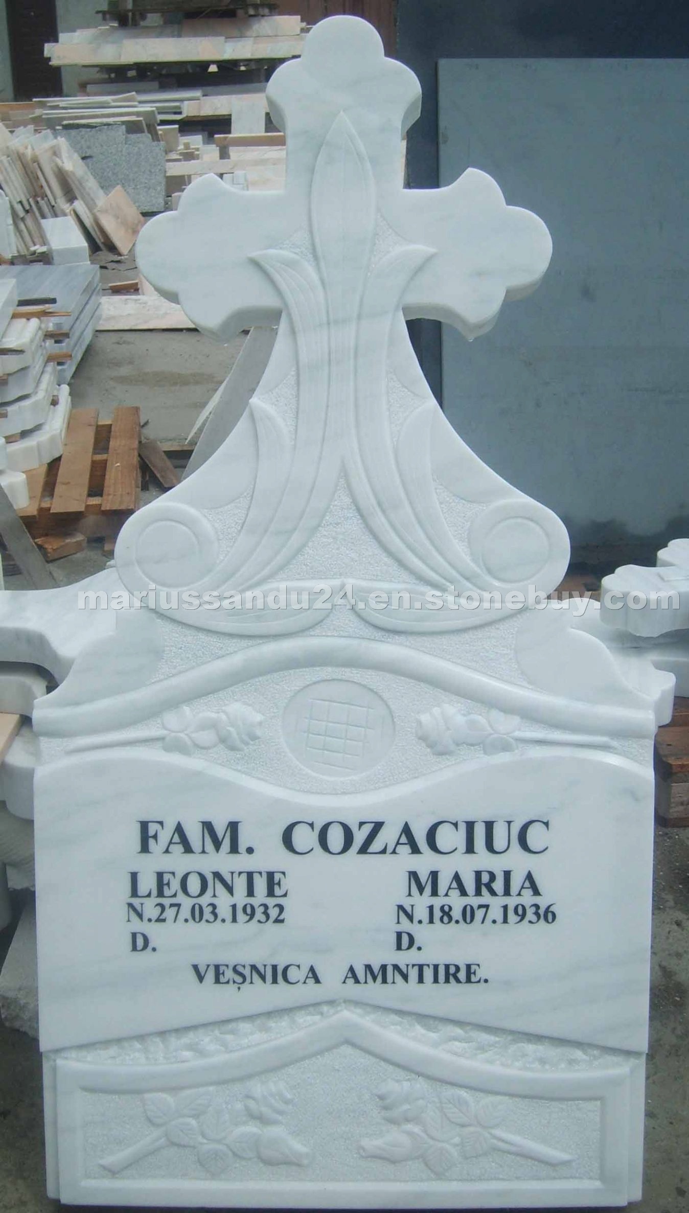 White Marble Tombstone