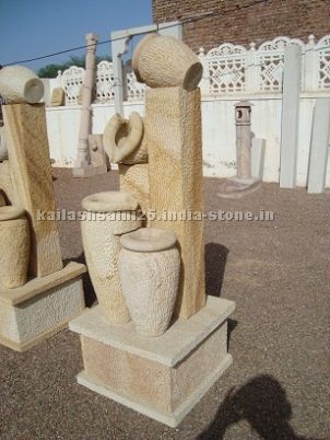 Teak Sandstone Fountain