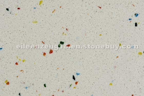 Polychrome White Quartz Stone