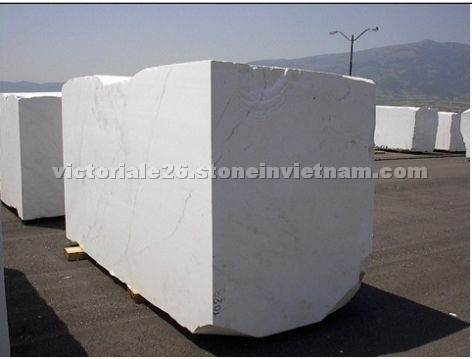 Pure white marble blocks from Vietnam