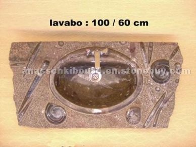 Fossile stone Wash Basin