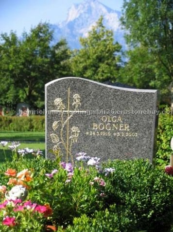Polished Granite Tombstone