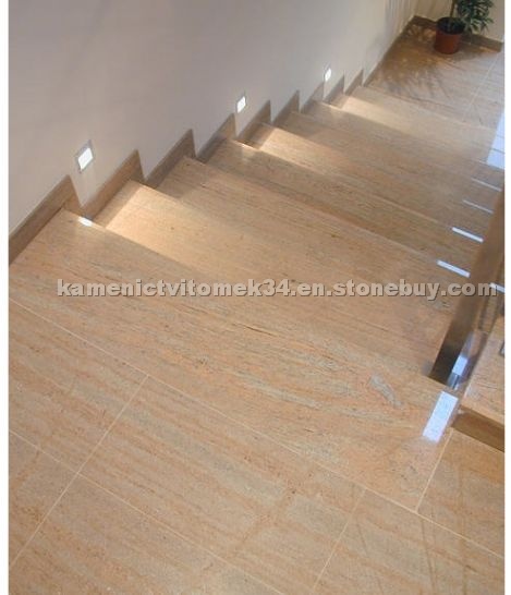Raw Silk Granite Stairs