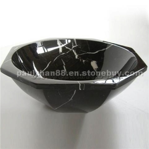 Black marble sink