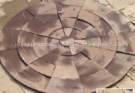 Chocolate sandstone paving Chocolate sandstone paving