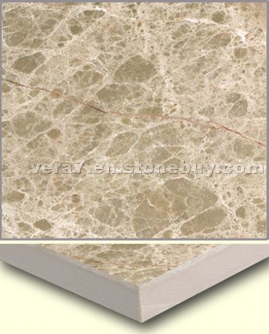 laminated panel-light emperador with ceramic tile