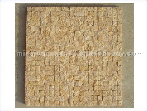 Yellow limestone natural mosaic Yellow limestone natural mosaic
