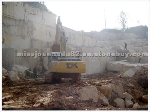 Yellow limestone quarry