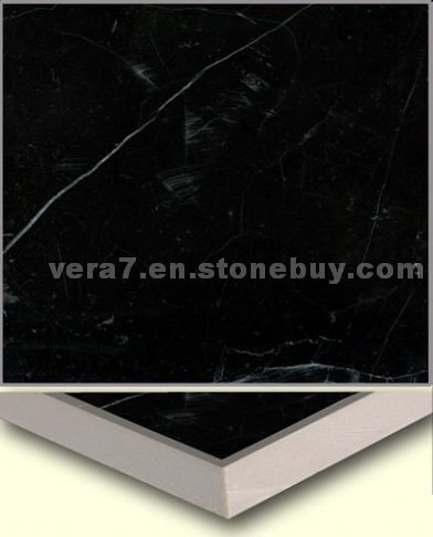 laminated panel-nero marquina with ceramic tile