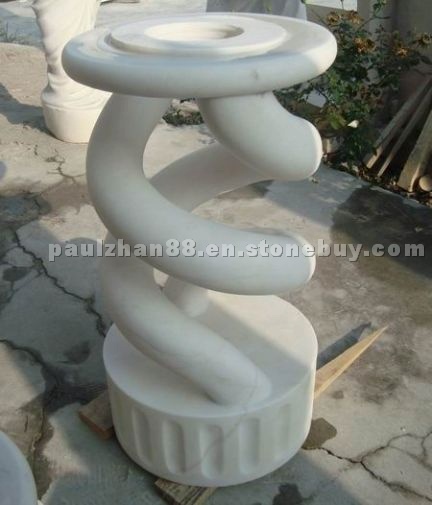 White marble helicoidal column White marble helicoidal column