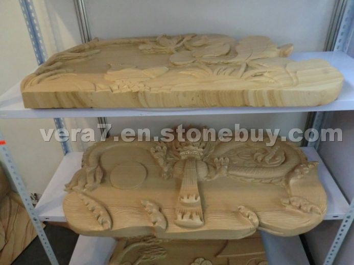 China Yellow Sandstone Embossment