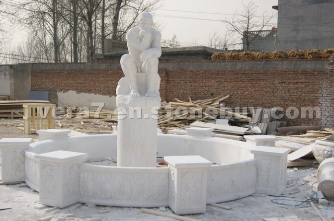 White Marble Sculpture Fountain