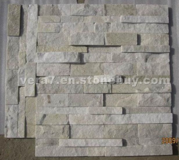 White quartzite cultured stone