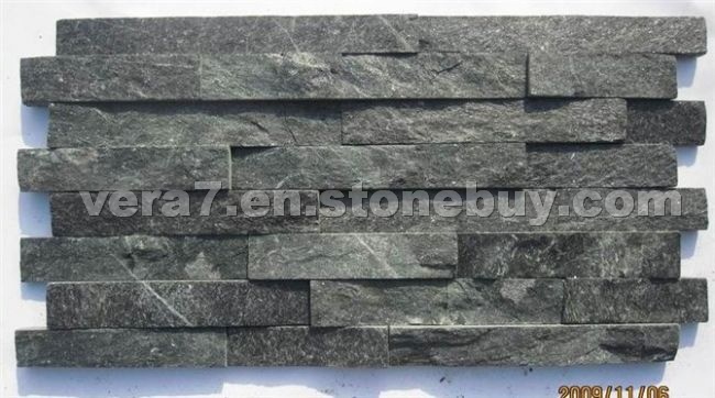 Black quartzite cultured stone