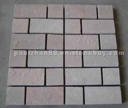 Pink sandstone mosaics Pink sandstone mosaics