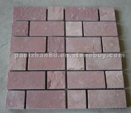 Pink sandstone mosaics Pink sandstone mosaics
