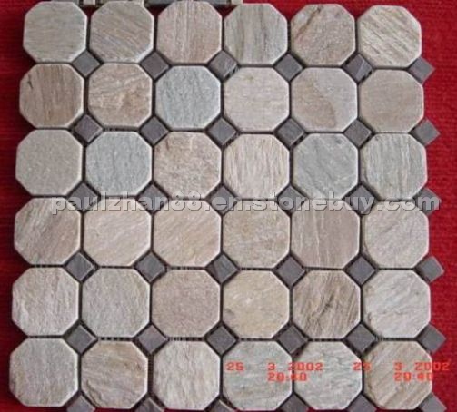 Pink sandstone mosaics Pink sandstone mosaics
