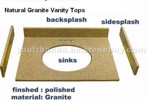 Beige bathroom granite vanity top Beige bathroom granite vanity top
