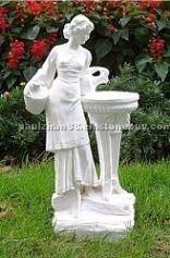 White Marble Carved Water Fountain White Marble Carved Water Fountain
