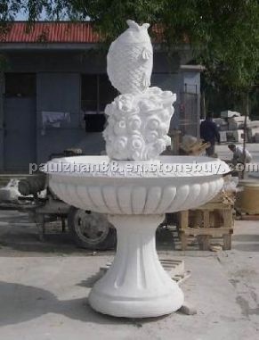 White marble fountain White marble fountain
