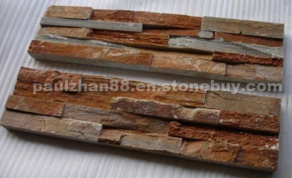Rough P014 yellow natural slate stone veneer Rough P014 yellow natural slate stone veneer