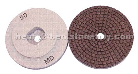 Polishing pads with snail lock attachment