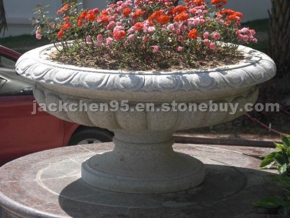 Stone flowerpot