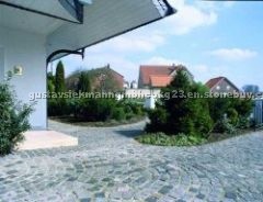 Blue basalt stone paving