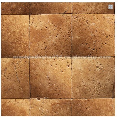 Noce Travertine mosaic, 3D Basket wave