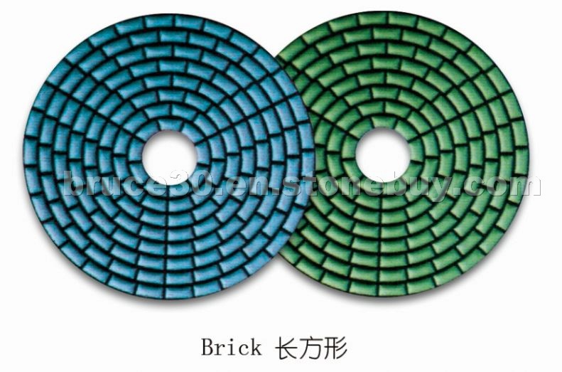 4 inch Diamond dry flexible polishing pads for sto
