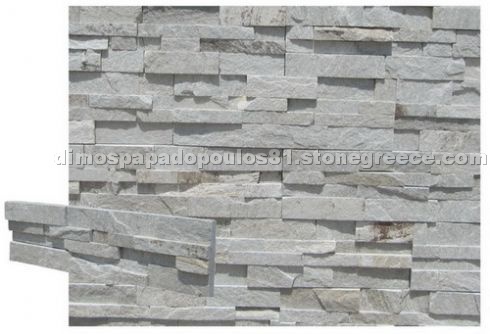 Silver natural stone panel