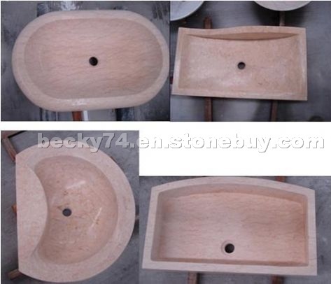 Egyptian Beige Marble Sink / Sunny Beige Marble Si