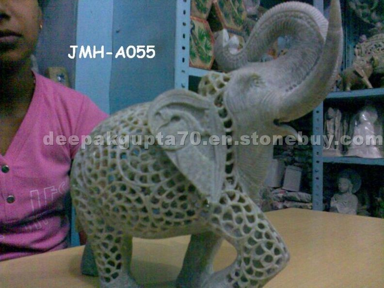 Soapstone Hand-Carved Elephant