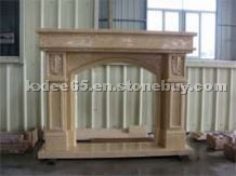 Granite and Marble Fireplace
